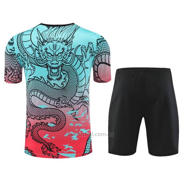 Chandal del Real Madrid Dragon Manga Corta 2024-2025 Verde y Rojo - Pantalon Corto